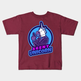 Agent Unicorn Design T-shirt Coffee Mug Apparel Notebook Sticker Gift Mobile Cover Kids T-Shirt